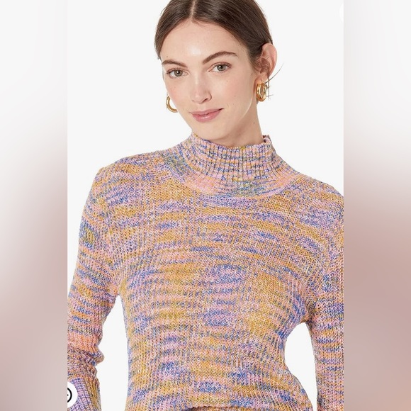 NWT Free People Blair Space Dye Mockneck sweater size XS - Picture 2 of 9